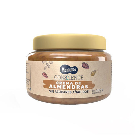 crema almendra manitoba 400g sin azucar